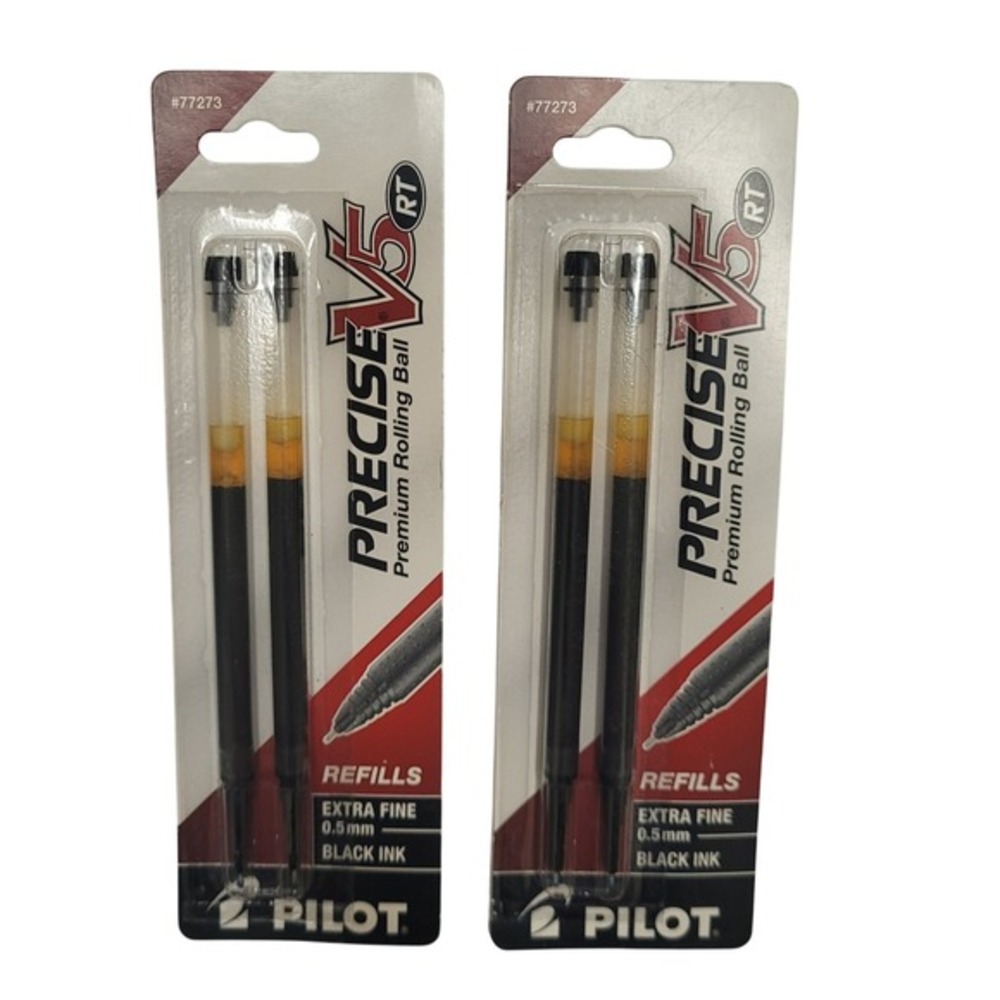 Pilot Precise V5 RT Refills Extra Fine 0.5mm Black Ink 2-Pack